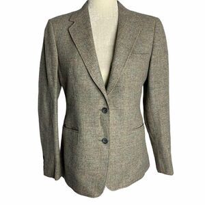 Vintage Cricketeer Wool Blazer Jacket 8 Grey Check